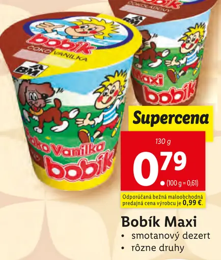 Bobík Maxi smotanový dezert