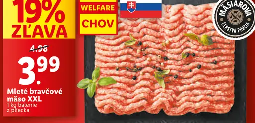Mleté bravčové mäso XXL
