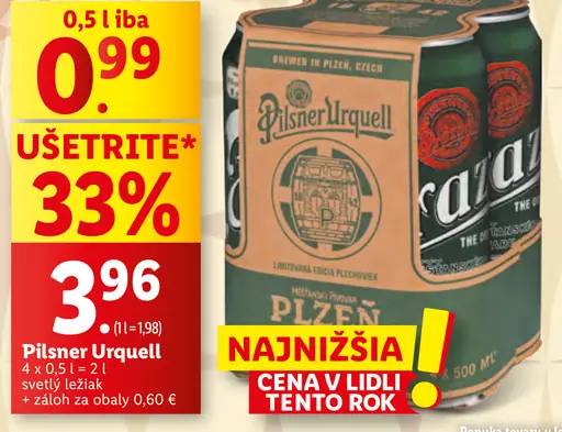 Pilsner Urquell plechovka