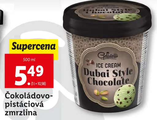 Gelatelli Premium čokoládovo-pistáciová zmrzlina