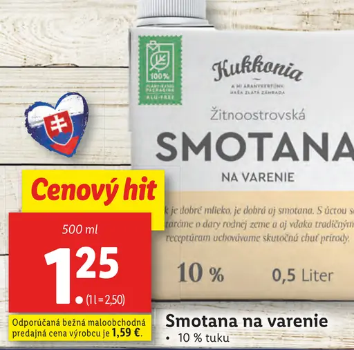 Smotana na varenie