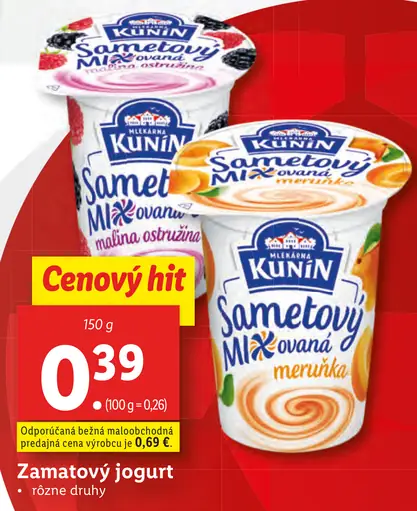 KUNÍN Zamatový jogurt