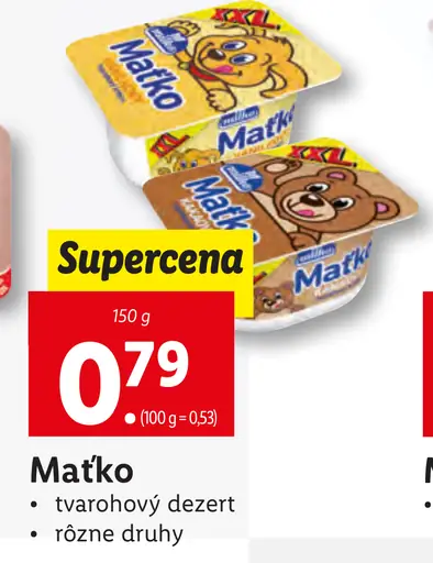 Matko tvarohový dezert