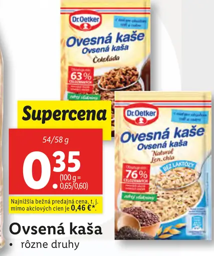 Dr. Oetker Ovsená kaša višne