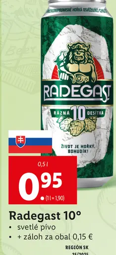 Radegast plechovka