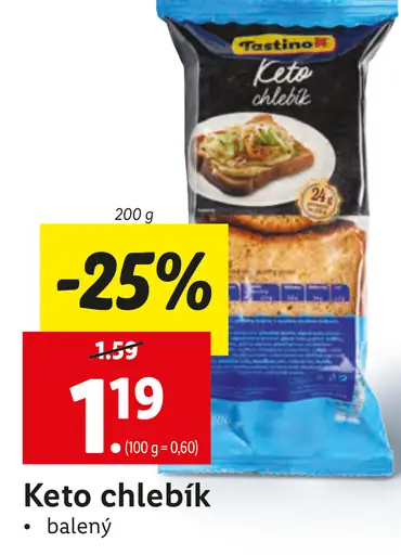 Tastino Keto chlebík