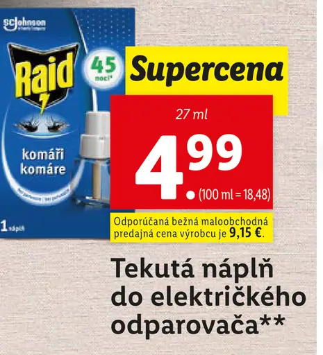 Raid Náplň do elektrického odparovača