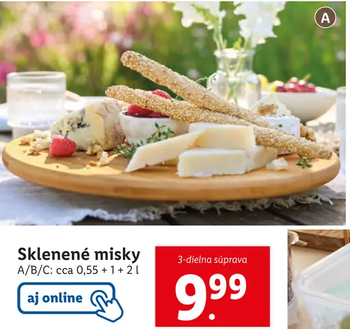 Sklenené misky