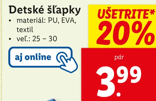 Detské šľapky