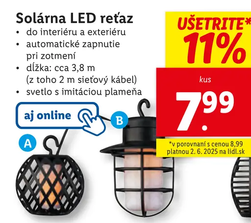 Solárna LED retiaz
