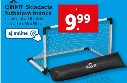 Crivit Skladacia futbalová bránka