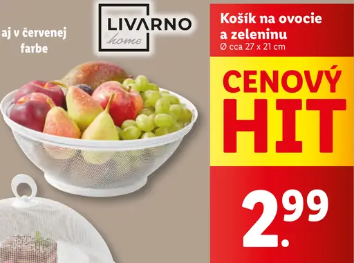 Livarno home košík na ovocie a zeleninu