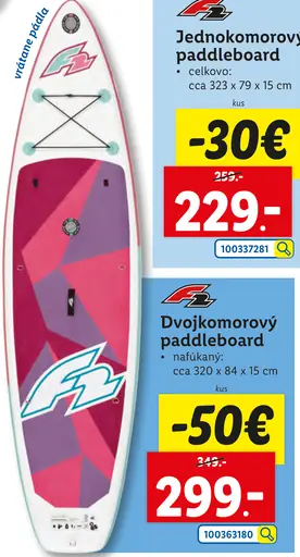 F2 Dvojkomorový nafukovací paddleboard