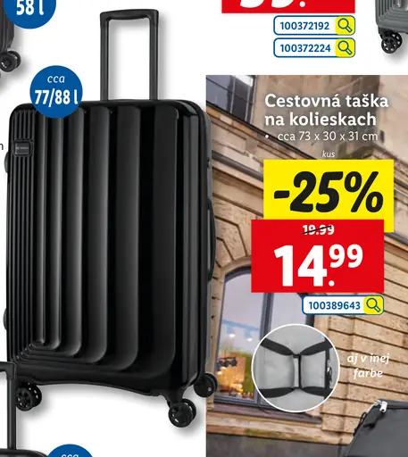 Cestovná taška na kolieskach