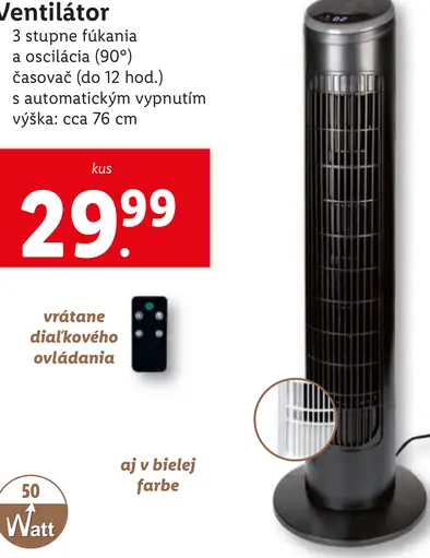 Ventilátor 3 stupne fúkania