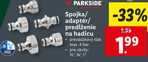 Parkside spojka/adaptér/predĺženie na hadicu