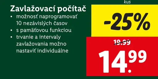 Parkside zavlažovací počítač