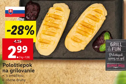 Pološtiepok na grilovanie
