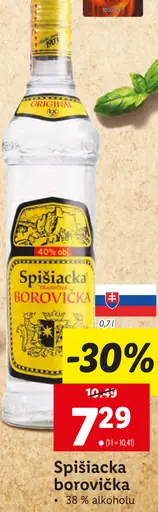 Spišská Borovička 38 % alkoholu