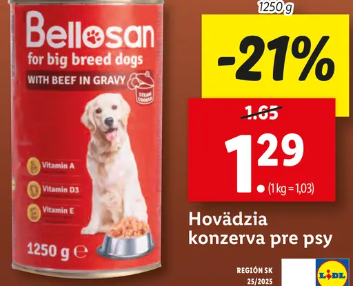 Bellosan hovädzia konzerva pre psy