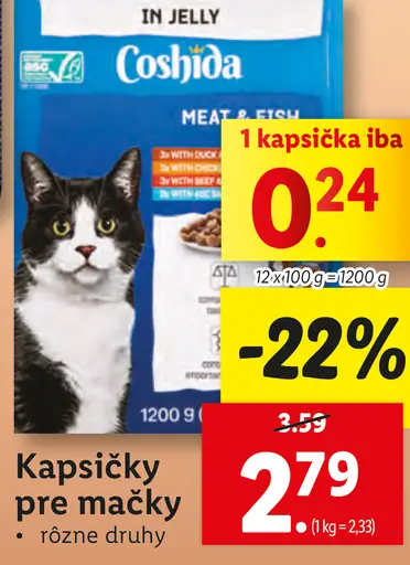 Coshida Kapsičky pre mačky