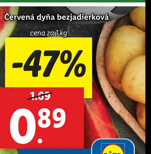 Červená dyňa bezjadierková