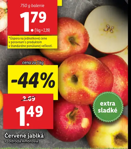 Jablká červené Ambrosia