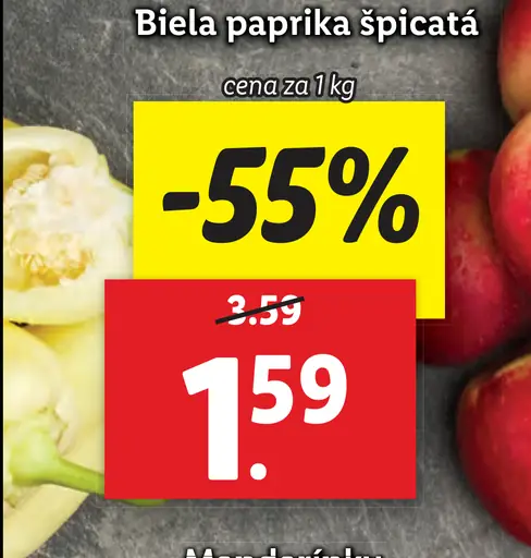 Biela paprika špicatá