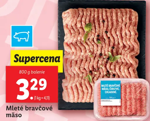 Mleté bravčové mäso