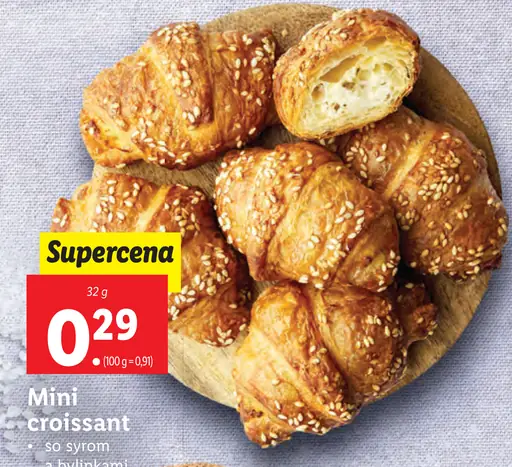 Mini croissant so syrom a bylinkami