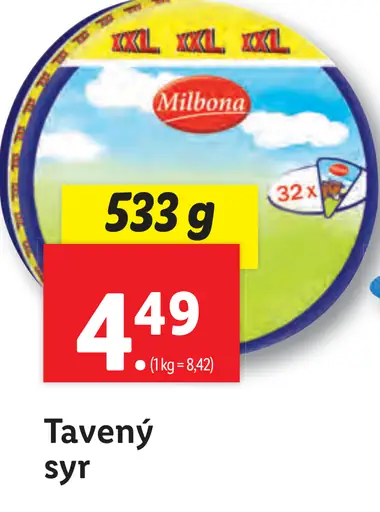 Milbona Tavený syr