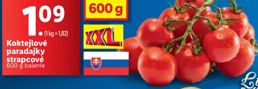 Paradajky koktejlové strapcové