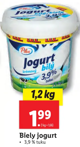 Pilos Biely jogurt 3,7 % tuku