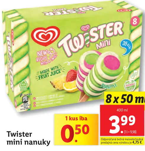 Twister mini nanuky