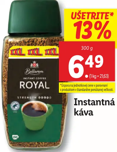 Bellarom Royal instantná káva