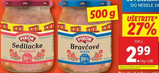 Pikok Sedliacke bravčové mäso