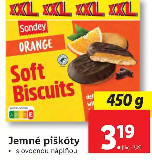 Sondey Jemné piškóty s ovocnou náplňou