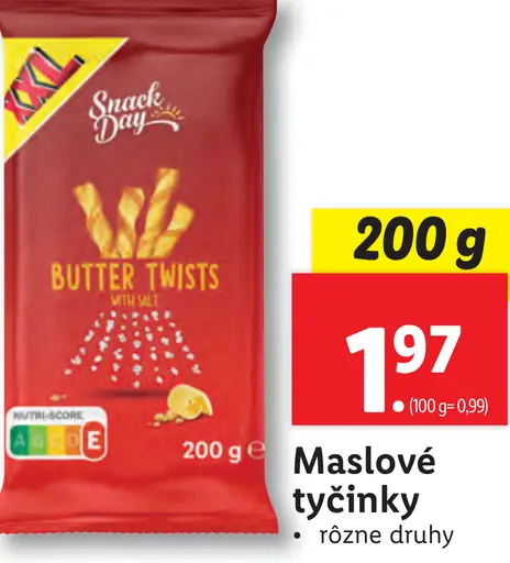 Snack Day Maslové tyčinky