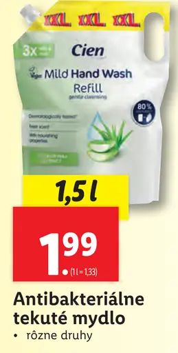 Cien antibakteriálne tekuté mydlo