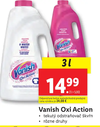 Vanish Oxi Action Tekutý odstraňovač škvŕn