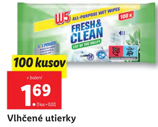 W5 Vlhčené utierky