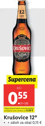 Krušovice 12° plechovka