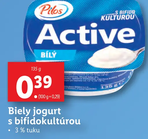 Pilos Biely jogurt s bifidokultúrou