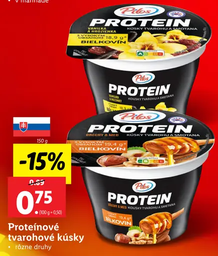 Pilos Proteínové tvarohové kúsky rôzne druhy