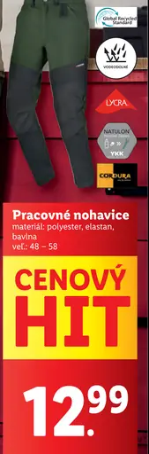 Parkside Pracovné nohavice