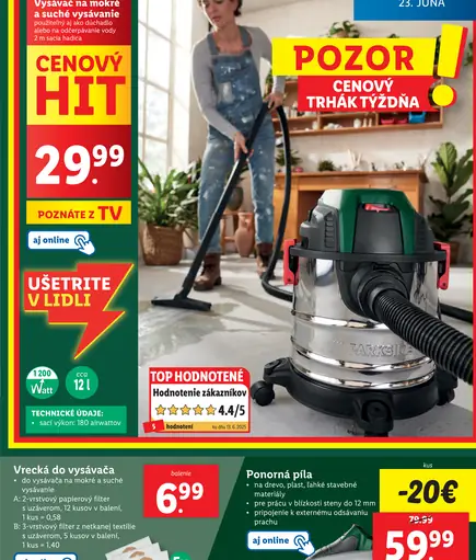 Parkside Vysávač na mokré a suché vysávanie