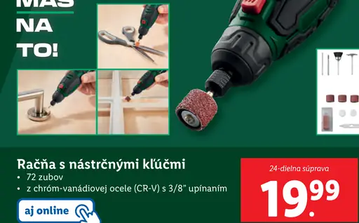 Parkside Račňa/nástrčné kľúče