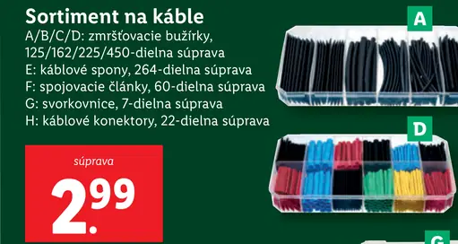 Sortiment na káble