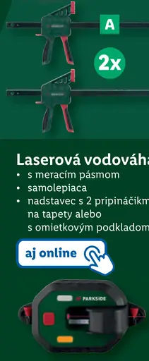 Parkside Laserová vodováha