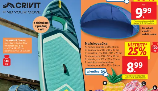 Crivit Nafukovací paddleboard All-round Aquaview